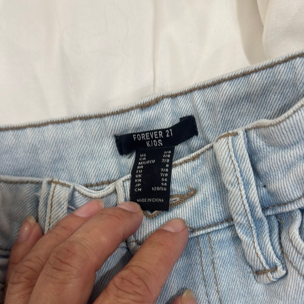 GAP Girls Blue jeans bundle of 2 Flare distressed and mons jeans size 7-8 - Picture 4 of 5